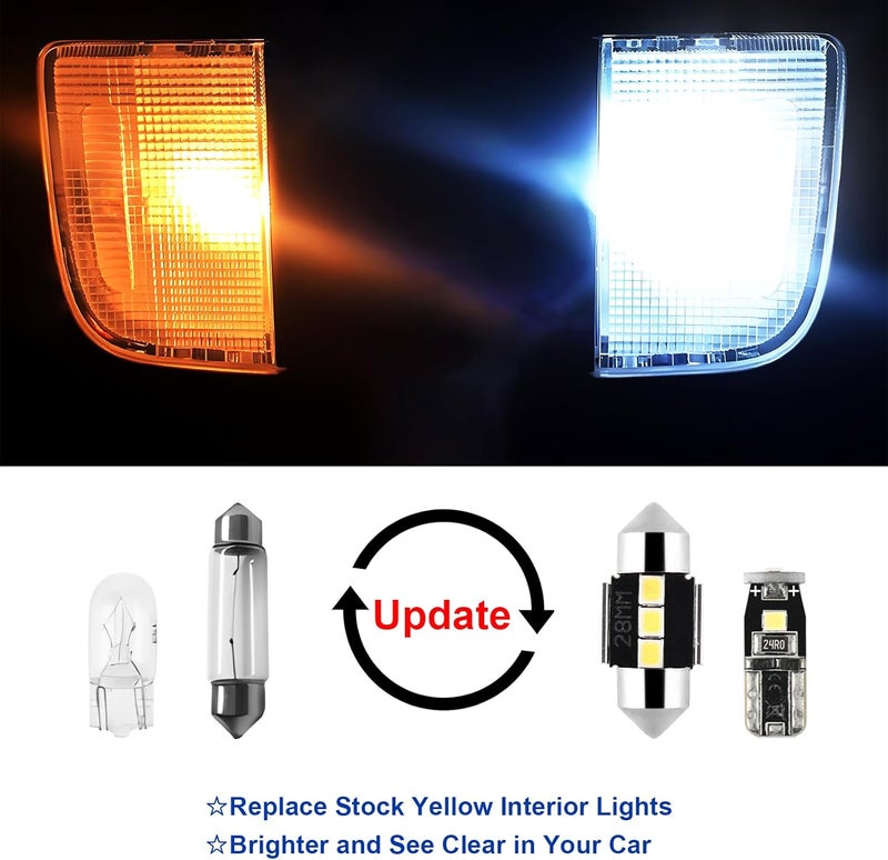 EASY EAGLE Super Bright 6000K White LED Interior Lights Bulbs - for Toyota Tacoma 2016 2017 2018 2019 2020 2021 2022 Accessories - Kit Package Include 9 LED Lights+ Install Tool - Image 2